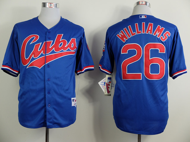 Men Chicago Cubs #26 Williams Blue Throwback 1994 MLB Jerseys->chicago cubs->MLB Jersey
